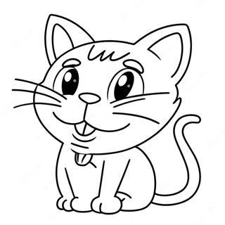 Page A Colorier Mauvaise Kitty En Pose Amusante 40458-33546