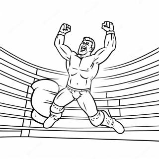 Page A Colorier Lutteur Wwe Sautant Sur Un Adversaire 40558-33618