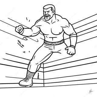 Page A Colorier Lutteur Wwe Sautant Sur Un Adversaire 40558-33619