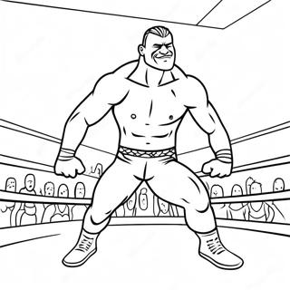 Page A Colorier Lutteur Wwe Sautant Sur Un Adversaire 40558-33620