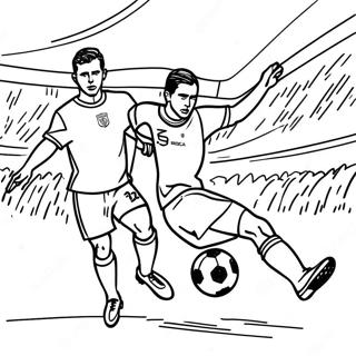 Page A Colorier Match De Football Excitant Au Mexique 40568-33623