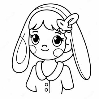 Fille Lapin Anime Pages À Colorier