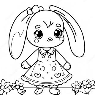 Fille Lapin Anime Pages À Colorier