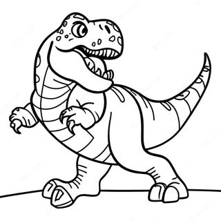 Page A Colorier Dun T Rex Feroce Rugissant 40608-33673