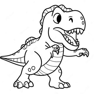 Page A Colorier Dun T Rex Feroce Rugissant 40608-33674