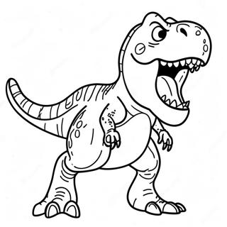 Page A Colorier Dun T Rex Feroce Rugissant 40608-33675