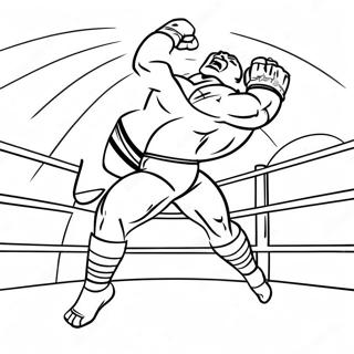 Page A Colorier Dun Lutteur De La Wwe Loufoque Sautant Sur Un Adversaire 40658-33705