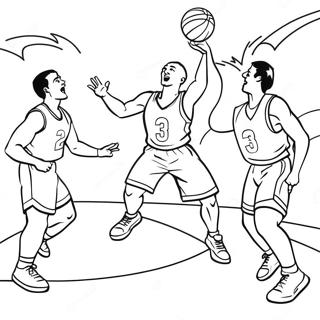 Excitant Match De Basketball Page A Colorier 40709-33731