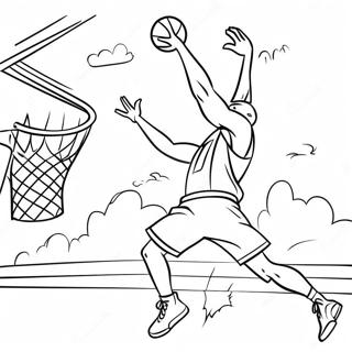 Excitant Match De Basketball Page A Colorier 40709-33732