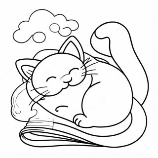 Sieste De Chat Pages À Colorier