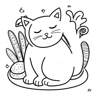 Page A Colorier De Sieste De Chat 4070-3282