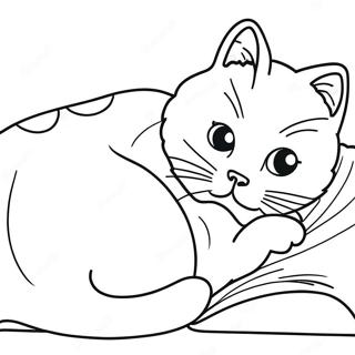 Page A Colorier De Sieste De Chat 4070-3284