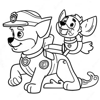 Paw Patrol Tracker Pages À Colorier