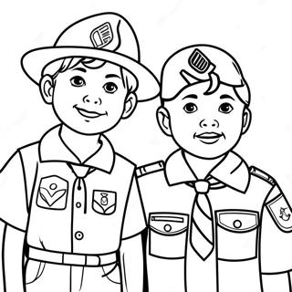 Boy Scouts Page A Colorier 40758-33759