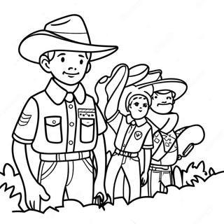 Boy Scouts Page A Colorier 40758-33760