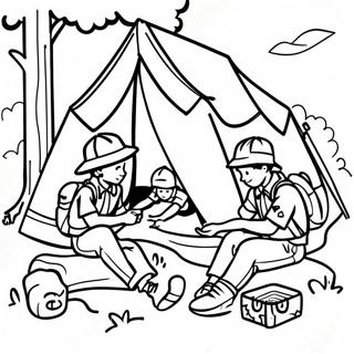 Page A Colorier Des Scouts De France En Camping 40759-33761