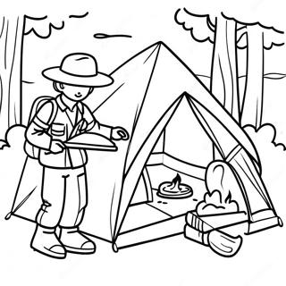 Page A Colorier Des Scouts De France En Camping 40759-33762