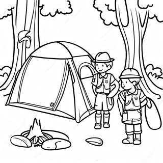 Page A Colorier Des Scouts De France En Camping 40759-33763