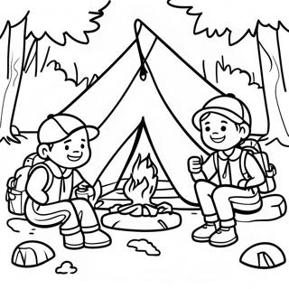 Page A Colorier Des Scouts De France En Camping 40759-33764