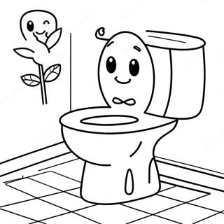 Page A Colorier Toilettes Droles Avec Un Sourire 40779-33777