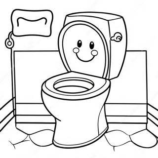 Page A Colorier Toilettes Droles Avec Un Sourire 40779-33780