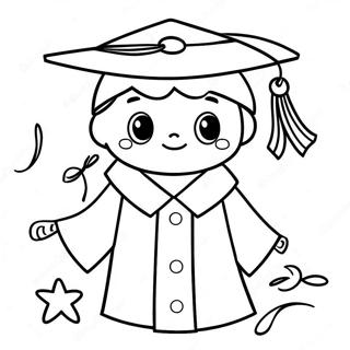 Page A Colorier Chapeau Et Robe De Graduation De Maternelle 40818-33806