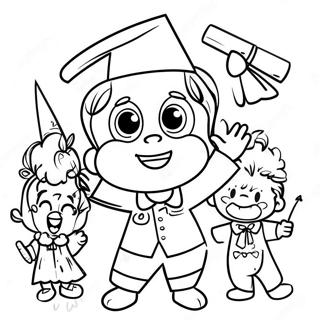 Page A Colorier Celebration De Graduation De Maternelle Heureuse 40819-33809