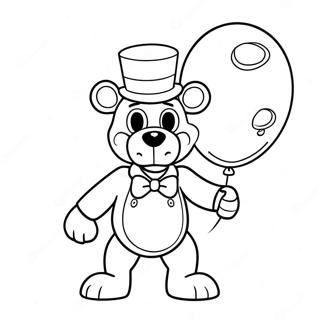 Page A Colorier Funtime Freddy Avec Un Ballon 40849-33850