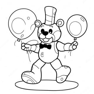 Page A Colorier Funtime Freddy Avec Un Ballon 40849-33851