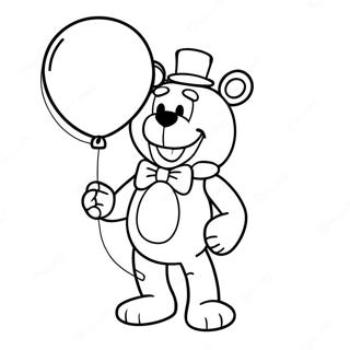 Page A Colorier Funtime Freddy Avec Un Ballon 40849-33852