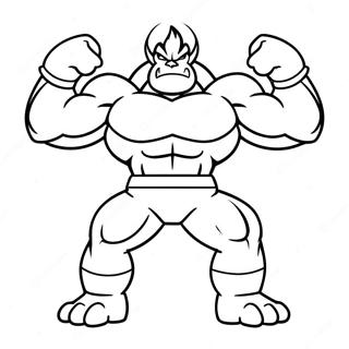 Page A Colorier Machamp Flexant Ses Muscles 40869-33834