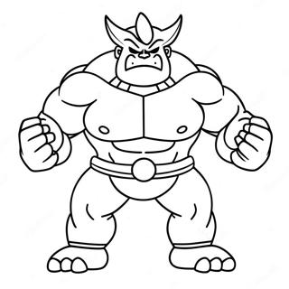 Page A Colorier Machamp Flexant Ses Muscles 40869-33836