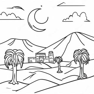 Page A Colorier Paysage Desertique Du Maroc 40889-33866