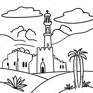 Page A Colorier Paysage Desertique Du Maroc 40889-33868