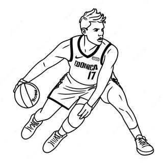 Page A Colorier Luka Doncic Dribblant Au Basketball 40969-33937