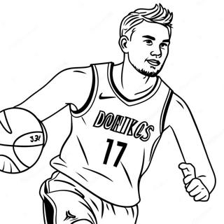 Page A Colorier Luka Doncic Dribblant Au Basketball 40969-34038