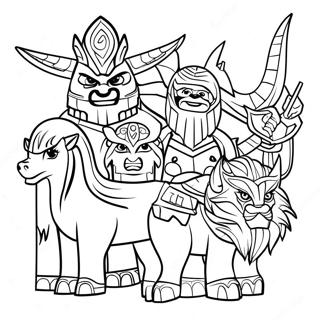 Page A Colorier Personnages Lego Chima 40979-34041