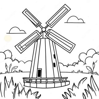 Page A Colorier De Moulin A Vent 41028-33980