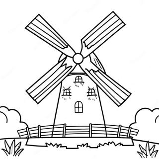 Page A Colorier De Moulin A Vent 41028-34078