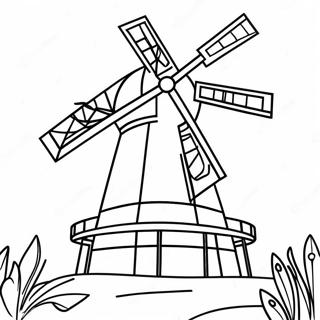 Page A Colorier De Moulin A Vent 41028-34080