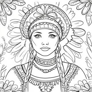 Page A Colorier Du Costume Traditionnel Ukrainien 41079-34013