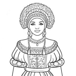 Page A Colorier Du Costume Traditionnel Ukrainien 41079-34117