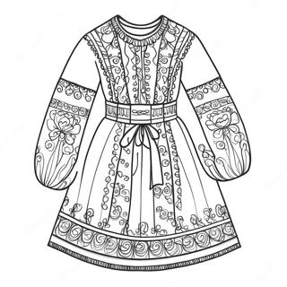 Page A Colorier Du Costume Traditionnel Ukrainien 41079-34119