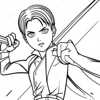 Levi L'attaque Des Titans Pages À Colorier