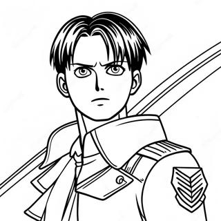 Page A Colorier De Levi Ackerman De Lattaque Des Titans 41118-34147