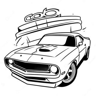 Page A Colorier De Voiture Muscle Rapide Et Furieuse 41128-34159