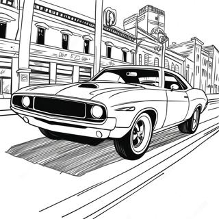 Page A Colorier De Voiture Muscle Classique En Action 41129-34167