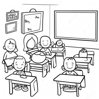 Page A Colorier De Classe De Deuxieme Annee Amusante 41179-34195