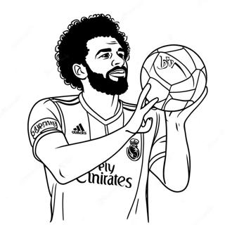 Page A Colorier De Mo Salah Dribblant Le Ballon 41189-34214