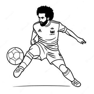 Page A Colorier De Mo Salah Dribblant Le Ballon 41189-34215